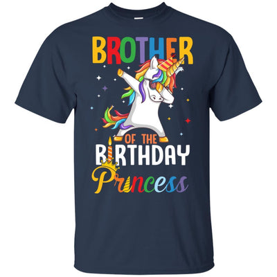 Brother Of The Birthday Girl Dabbing Unicorn Party-T-Shirt & Hoodie-Classic T-Shirt-Navy