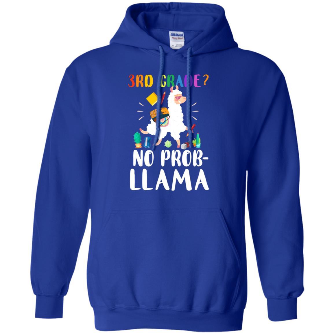 3rd Grade No Prob Llama Funny First Day Of School-T-Shirt & Hoodie-Pullover Hoodie-Royal