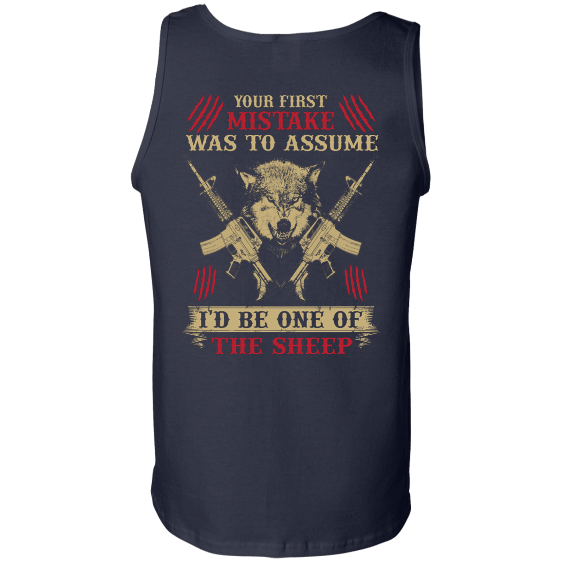 Your First Mistake Was To Assume-T-Shirt & Hoodie-Unisex Tank-Navy