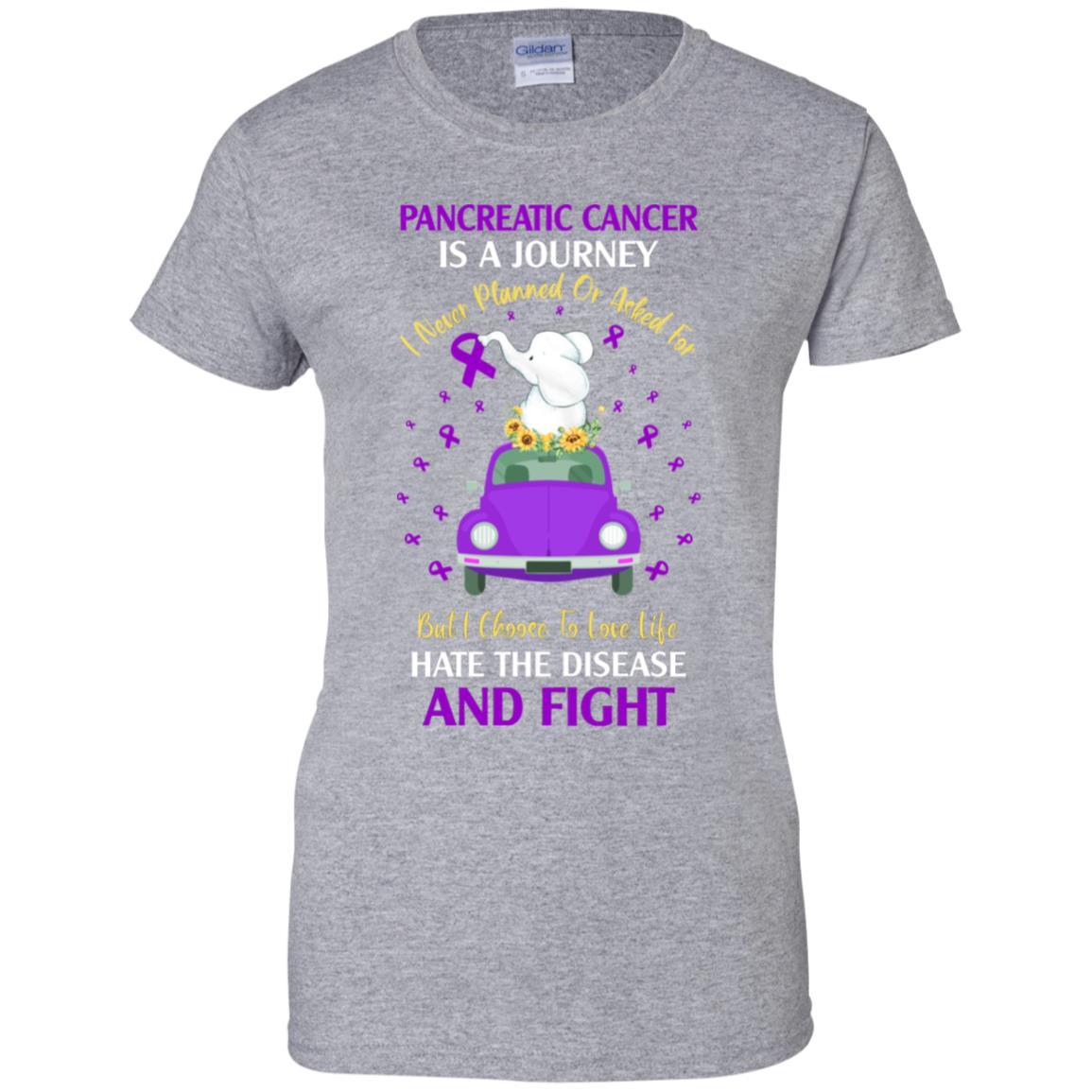 Pancreatic Awareness Is A Journey-T-Shirt & Hoodie-Women's T-Shirt-Sport Grey