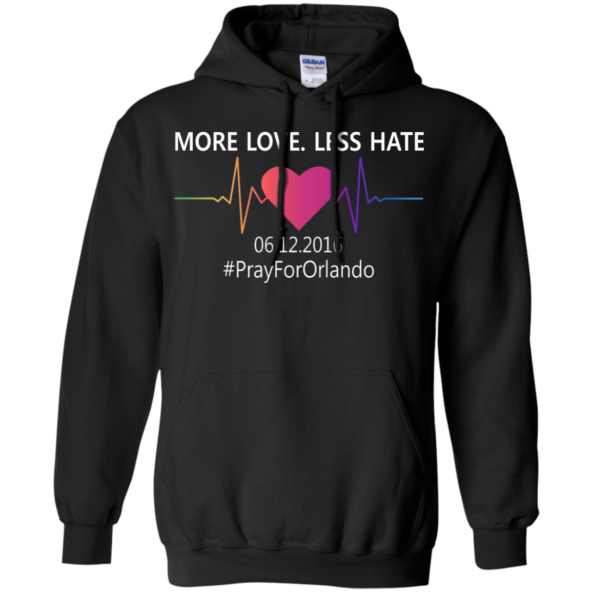 More Love Less Hate - Orlando-T-Shirt & Hoodie-Pullover Hoodie-Black