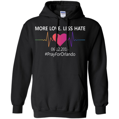 More Love Less Hate - Orlando-T-Shirt & Hoodie-Pullover Hoodie-Black