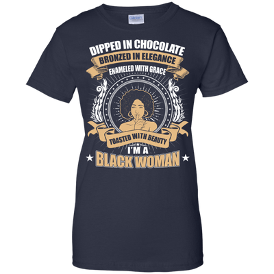 Toasted With Beauty I'm A Black Woman-T-Shirt & Hoodie-Women's T-Shirt-Navy