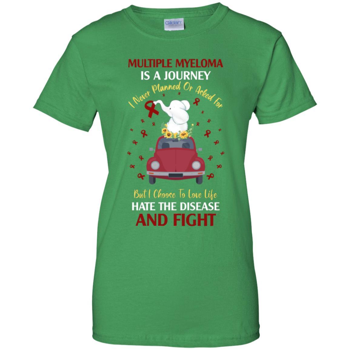 Multiple Myeloma Awareness Is A Journey-T-Shirt & Hoodie-Women's T-Shirt-Irish Green