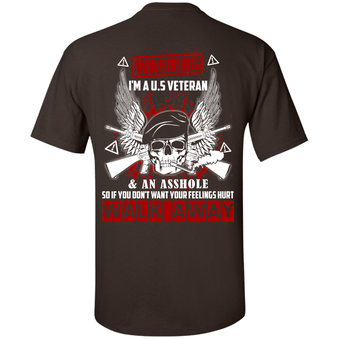 I'm A U.S Veteran And An A**hole-T-Shirt & Hoodie-Classic T-Shirt-Dark Chocolate