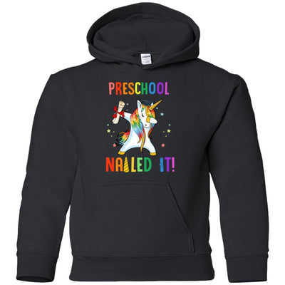Dabbing Preschool Unicorn Nailed It Graduation Class Of 2021 Youth-Youth Shirt-Youth Pullover Hoodie-Black