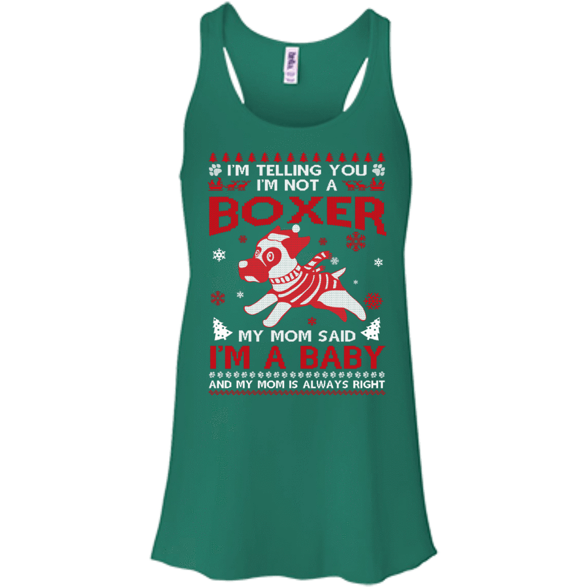 I'm Telling You I'm Not A Boxer-T-Shirt & Hoodie-Women's Flowy Racerback Tank-Kelly