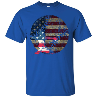 Catcher Baseball America Flag-T-Shirt & Hoodie-Classic T-Shirt-Royal