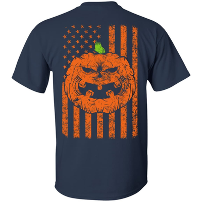 Halloween American Flag-T-Shirt & Hoodie-Classic T-Shirt-Navy