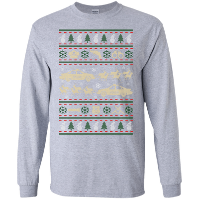 Police Christmas Ugly Sweater-T-Shirt & Hoodie-Long Sleeve T-Shirt-Sport Grey