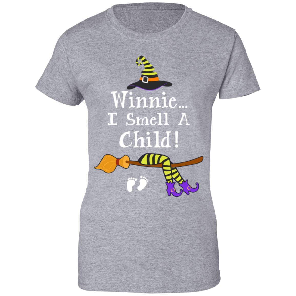 I Smell A Child Pregnancy Halloween Costumes For Women-T-Shirt & Tank Top-Women's T-Shirt-Sport Grey