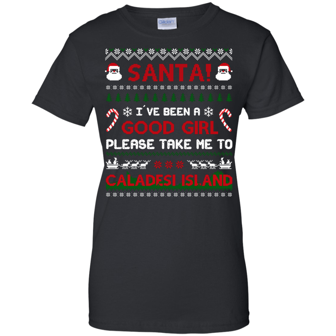 Santa I've Been A Good Girl Please Take Me To Caladesi Island-T-Shirt & Hoodie-Women's T-Shirt-Black