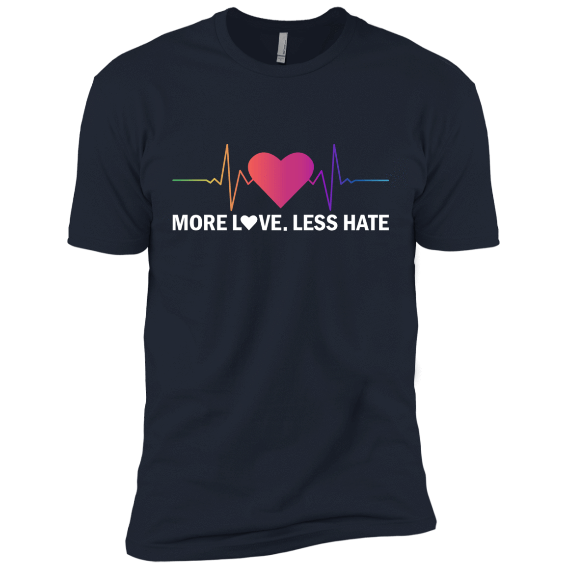 More Love Less Hate-T-Shirt & Hoodie-Premium T-Shirt-Midnight Navy
