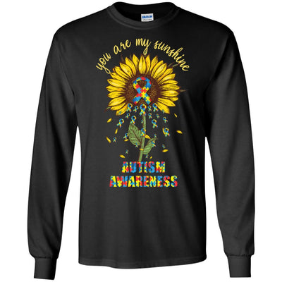You Are My Sunshine Autism Awareness-T-Shirt & Hoodie-Long Sleeve T-Shirt-Black