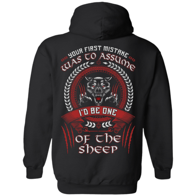 I'd Be One Of The Sheep Wolf Of Odin-T-Shirt & Hoodie-Pullover Hoodie-Black