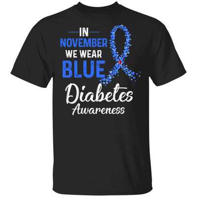 In November We Wear Blue Diabetes Awareness-T-Shirt & Hoodie-Classic T-Shirt-Black