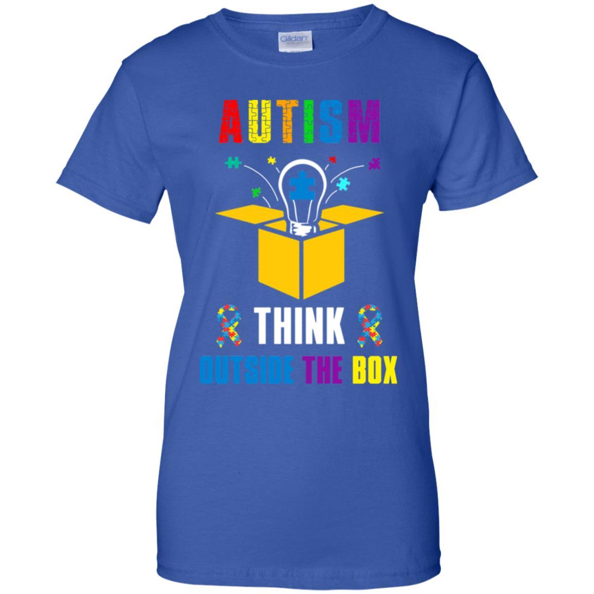 Autism Think Outside The Box Autism Awareness-T-Shirt & Hoodie-Women's T-Shirt-Royal