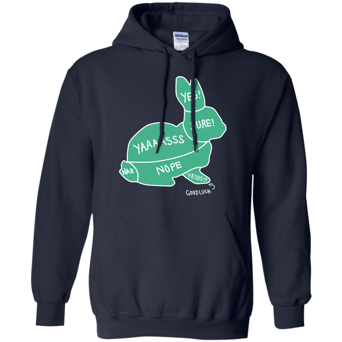 Proper way to pet a Rabbit lover-T-Shirt & Hoodie-Pullover Hoodie-Navy