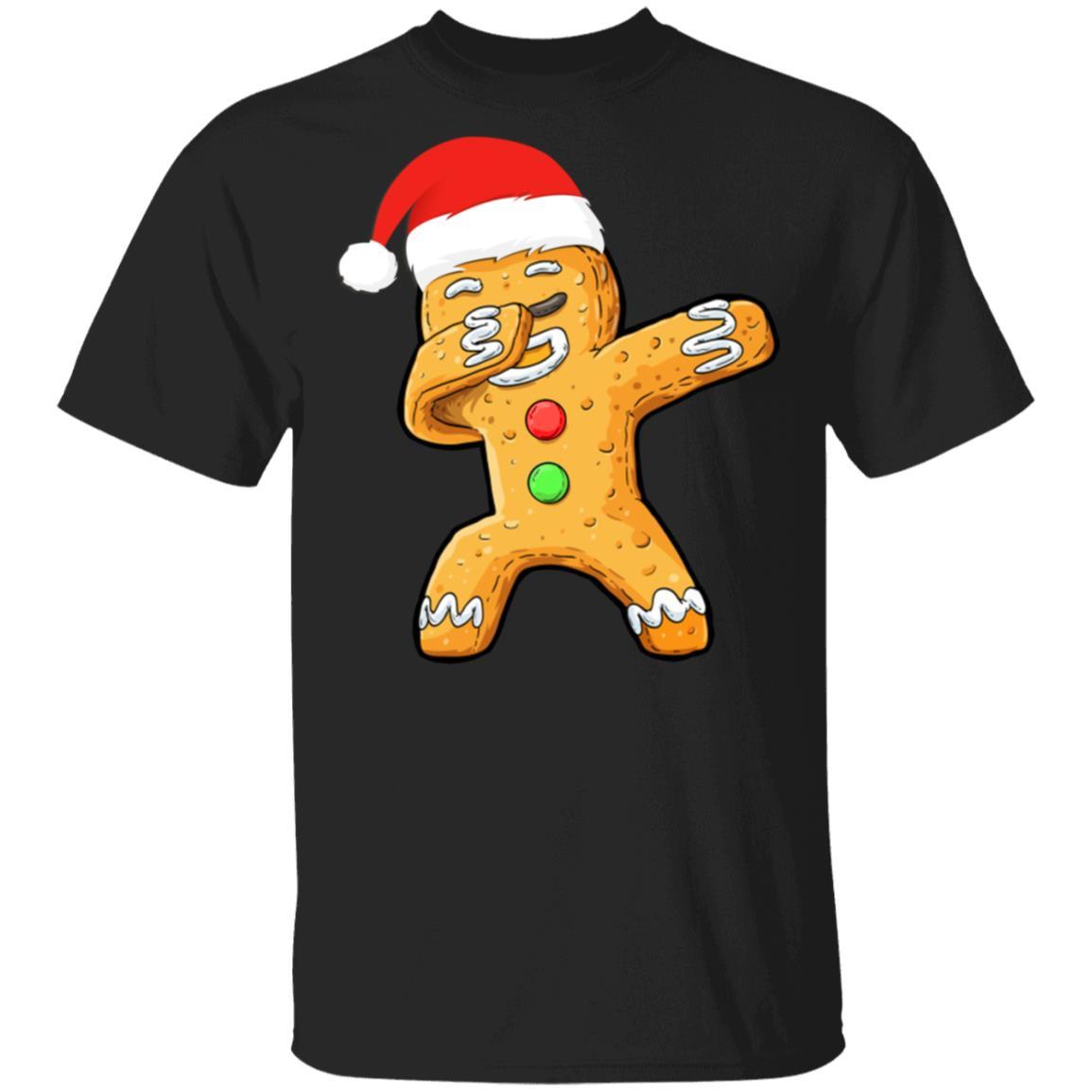 Dabbing Gingerbread Santa Christmas Kids Boys Xmas Cookie-T-Shirt & Sweatshirt-Classic T-Shirt-Black