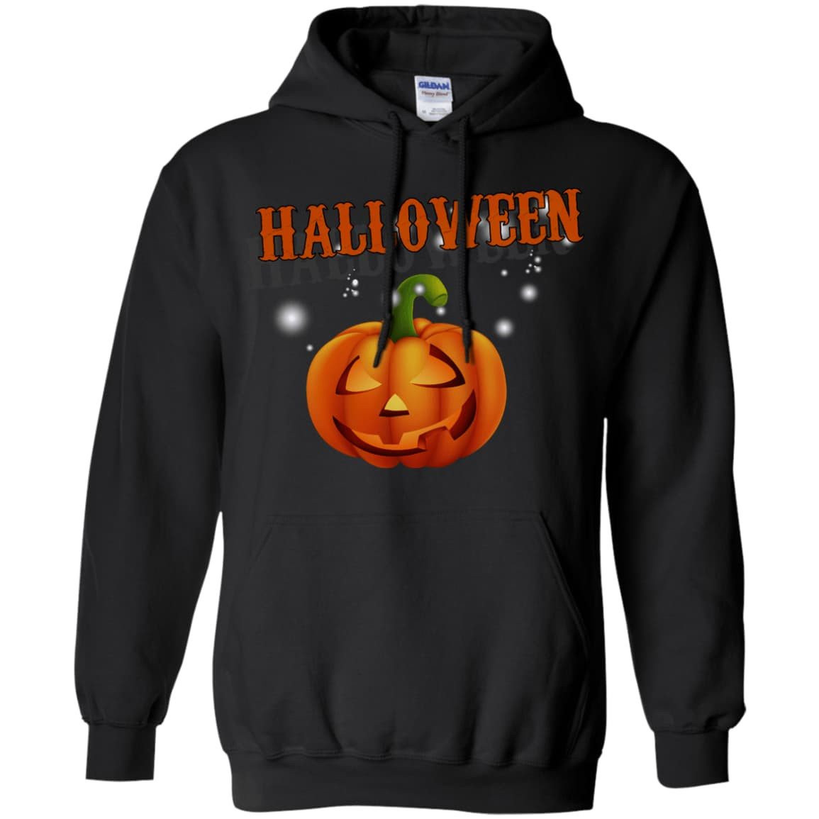 Glowing Pumpkin Cool Halloween-T-Shirt & Hoodie-Pullover Hoodie-Black