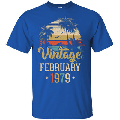 Retro Classic Vintage February 1979 42th Birthday Gift-T-Shirt & Hoodie-Classic T-Shirt-Royal