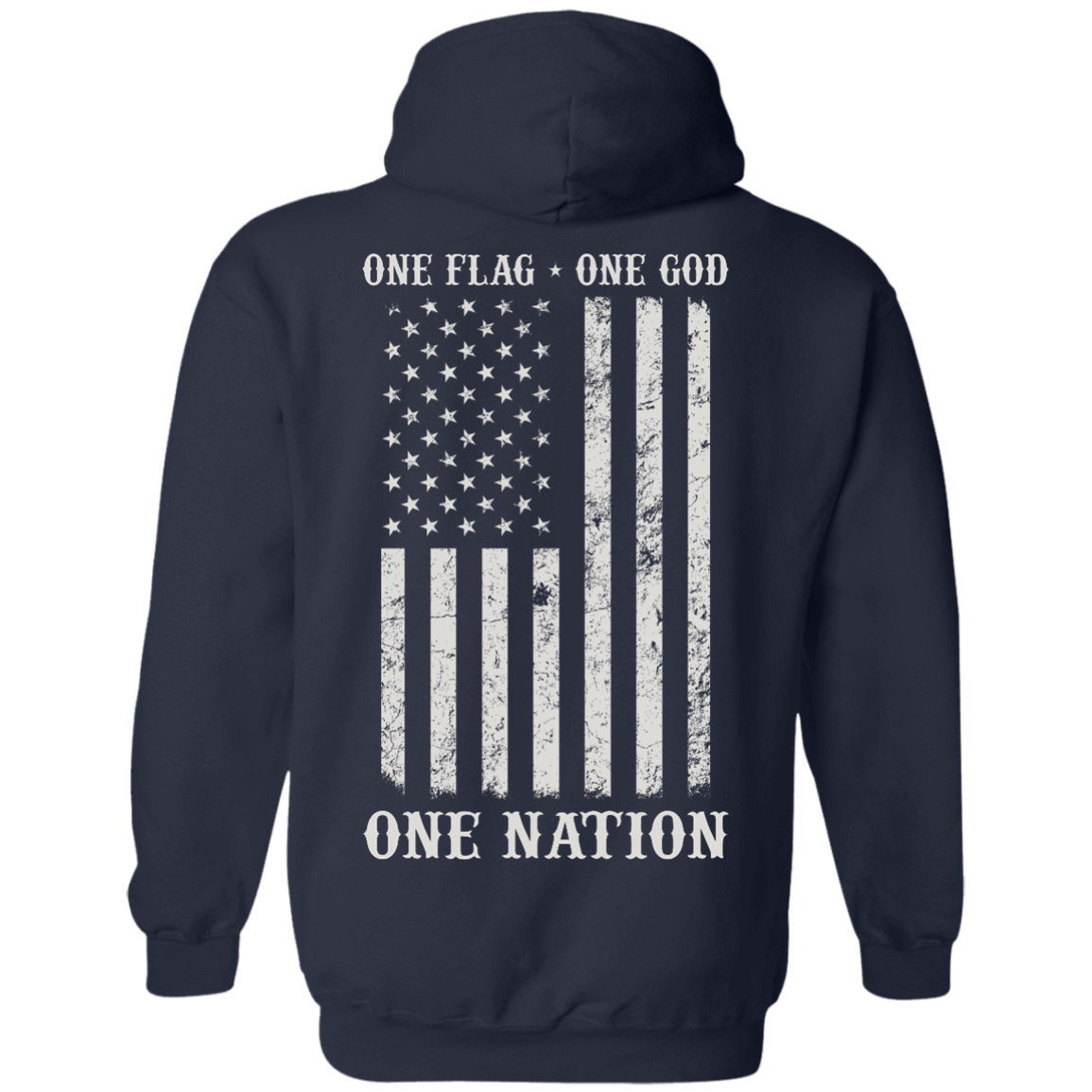 One Flag One God One Nation-T-Shirt & Hoodie-Pullover Hoodie-Navy