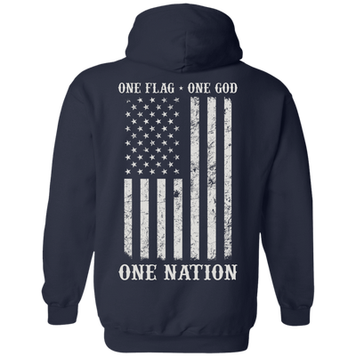 One Flag One God One Nation-T-Shirt & Hoodie-Pullover Hoodie-Navy
