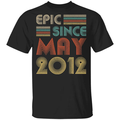 Epic Since May 2012 Vintage 9th Birthday Gifts Youth-Youth Shirt-Youth T-Shirt-Black