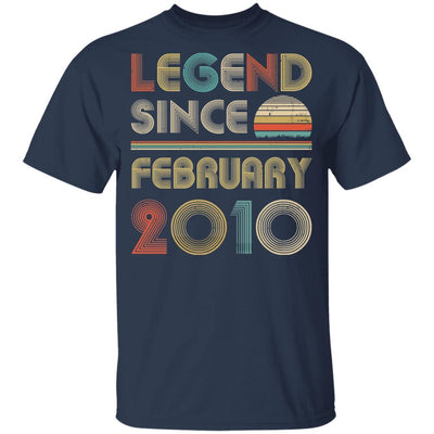 Legend Since February 2010 Vintage 11th Birthday Gifts Youth-Youth Shirt-Youth T-Shirt-Navy