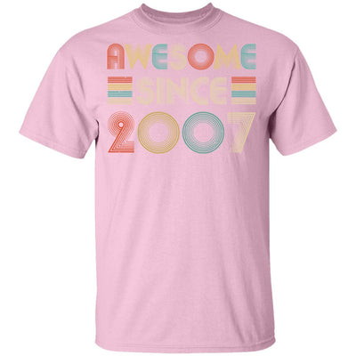 Awesome Since 2007 14th Birthday Gifts-T-Shirt & Hoodie-Youth T-Shirt-Light Pink