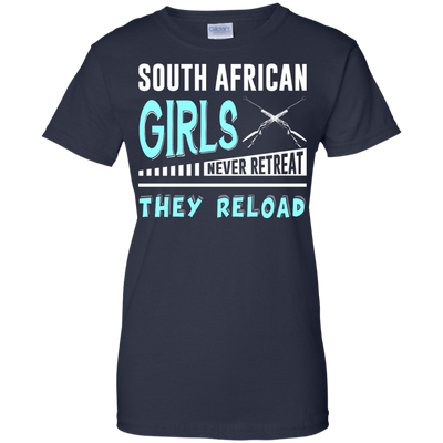 South African Girls Never Retreat They Reload-T-Shirt & Hoodie-Women's T-Shirt-Navy