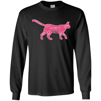 Proper way to pet a Cat lover-T-Shirt & Hoodie-Long Sleeve T-Shirt-Black