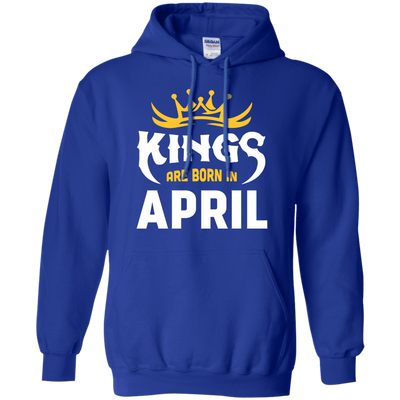 Kings Are Born In April-T-Shirt & Hoodie-Pullover Hoodie-Royal