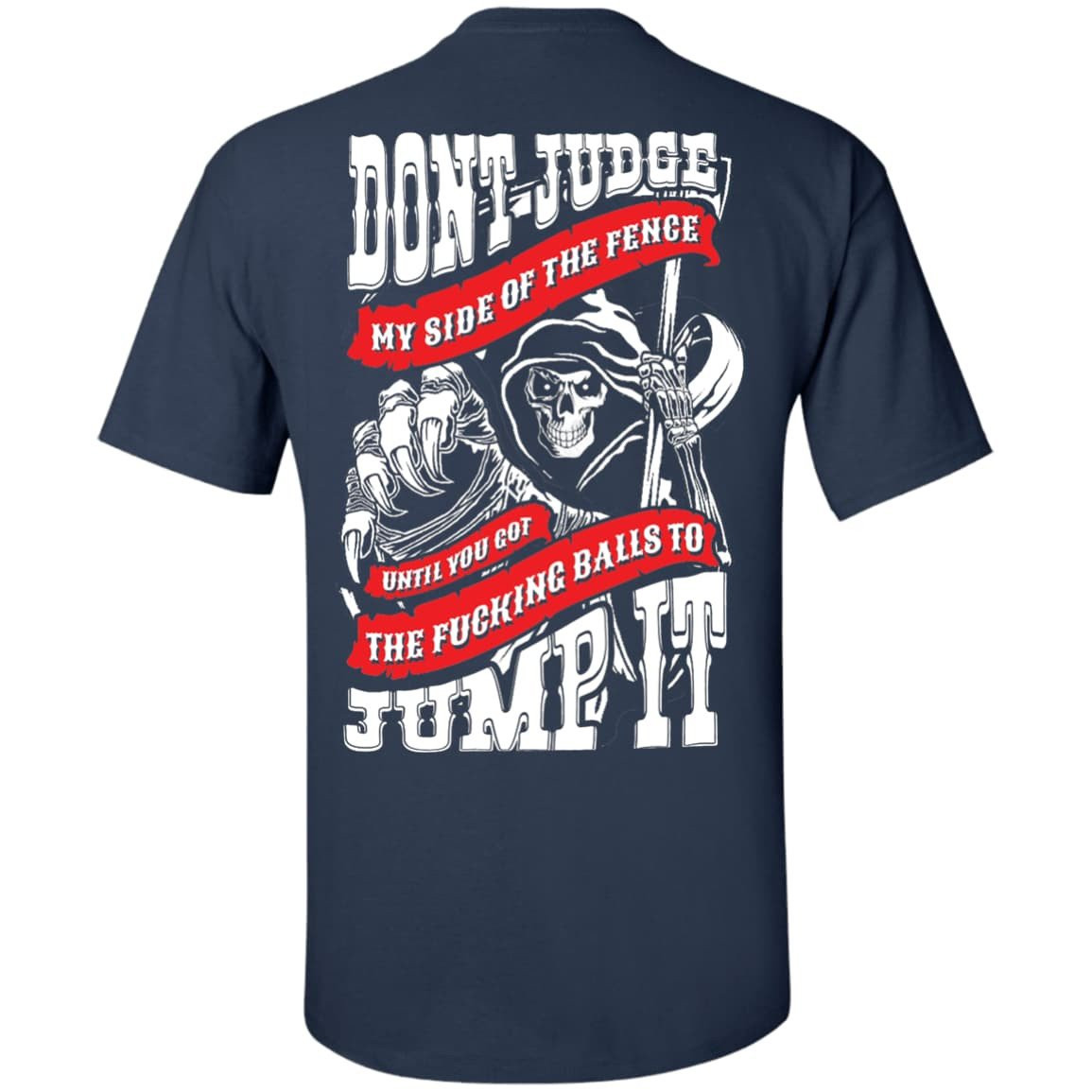 Don't Judge My Side Of The Fenge-T-Shirt & Hoodie-Classic T-Shirt-Navy