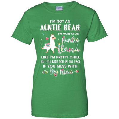 Aunt Niece Im Not Auntie Bear Im More Of Auntie Llama-T-Shirt & Hoodie-Women's T-Shirt-Irish Green