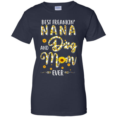 Best Freakin Nana And Dog Mom Ever Mother Day Gift-T-Shirt & Hoodie-Women's T-Shirt-Navy