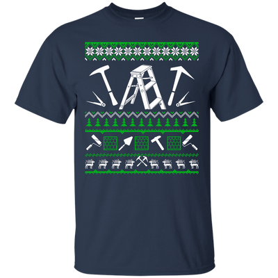 Roofer Christmas Sweater-T-Shirt & Hoodie-Classic T-Shirt-Navy