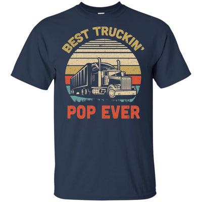 Vintage Best Truckin' Pop Ever Fathers Day Gift-T-Shirt & Hoodie-Classic T-Shirt-Navy