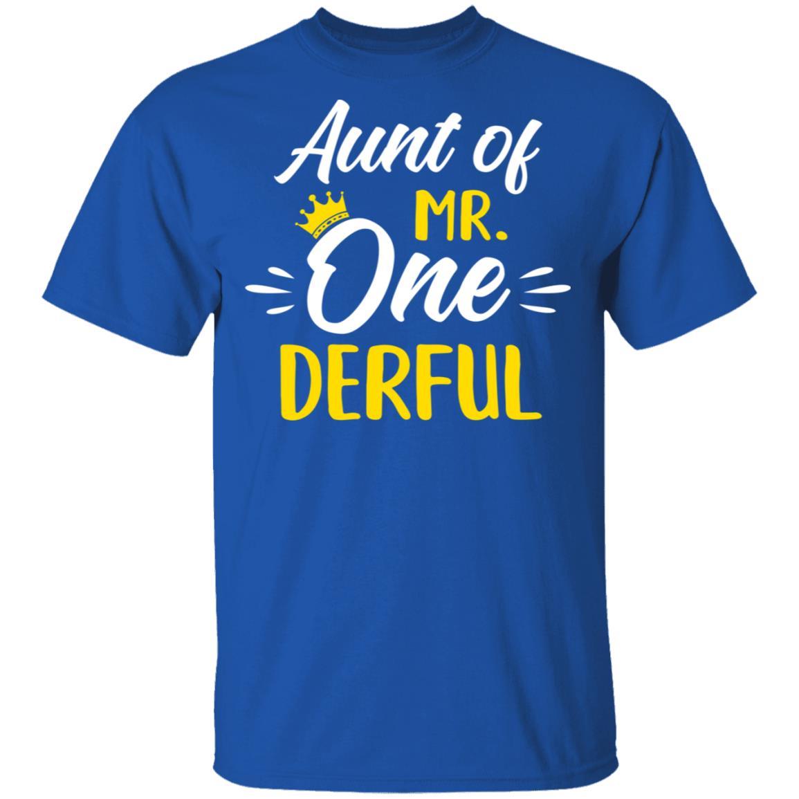 Aunt Of Mr Onederful 1st Birthday Party Costumes Gifts-T-Shirt & Hoodie-Classic T-Shirt-Royal