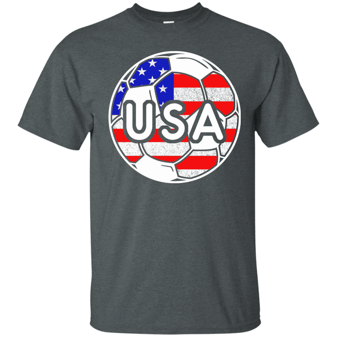 USA Soccer With America Jersey Color National Team-T-Shirt & Hoodie-Classic T-Shirt-Dark Heather
