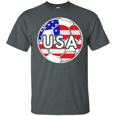 USA Soccer With America Jersey Color National Team-T-Shirt & Hoodie-Classic T-Shirt-Dark Heather