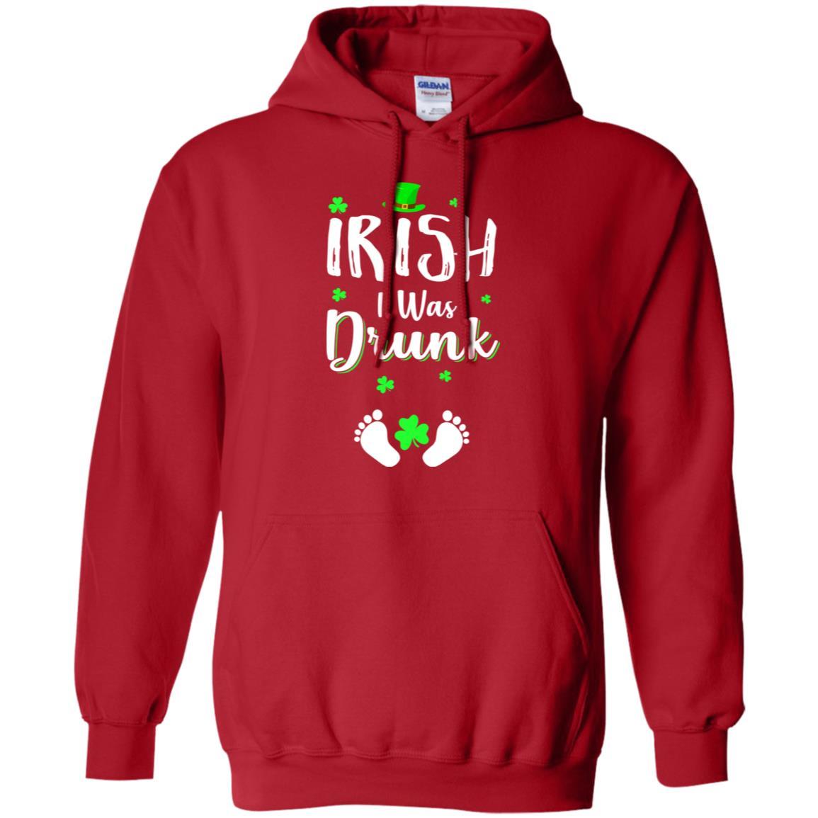 Funny St Patricks Day Pregnancy Announcement Mommy-T-Shirt & Hoodie-Pullover Hoodie-Red