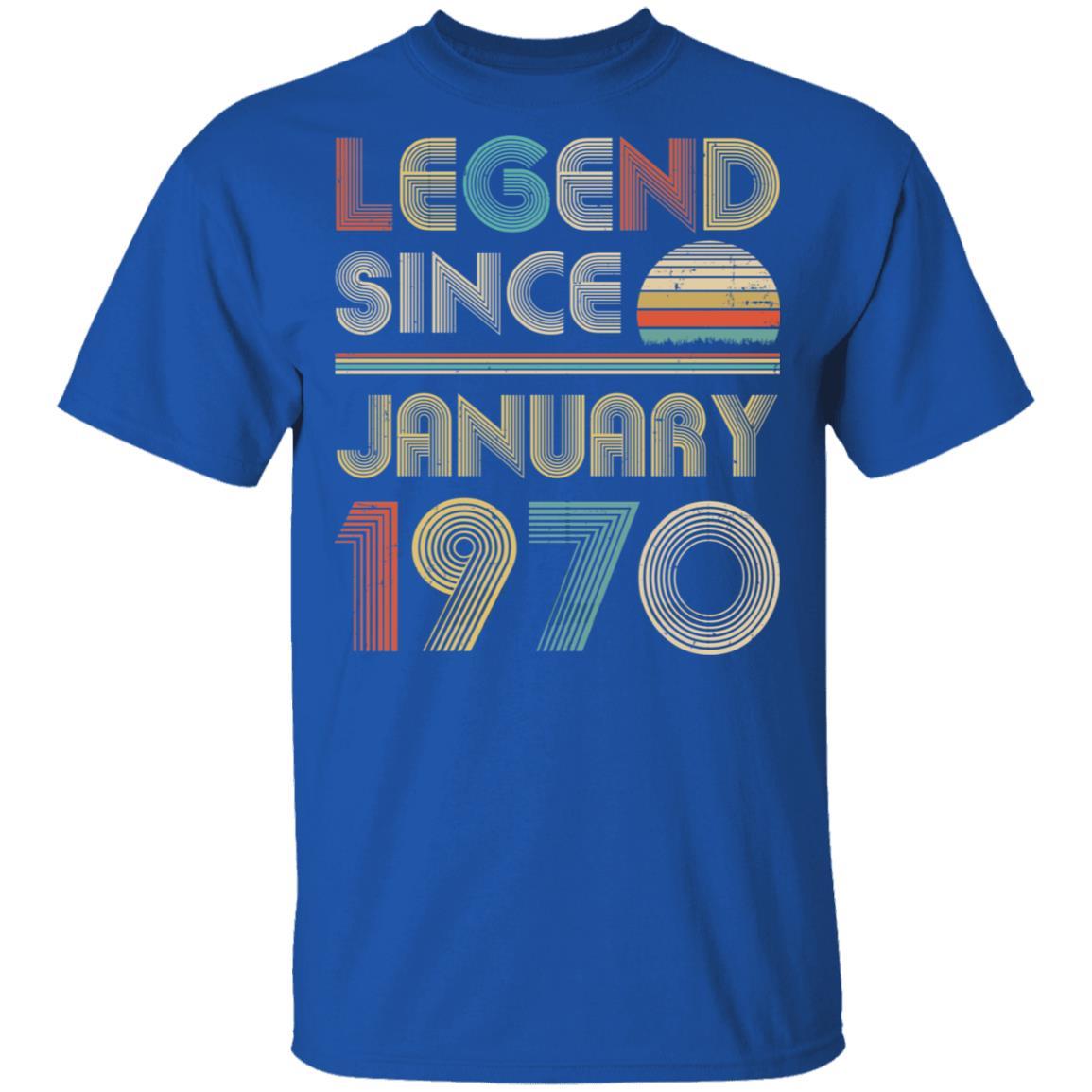 Legend Since January 1970 Vintage 51th Birthday Gifts-T-Shirt & Hoodie-Classic T-Shirt-Royal