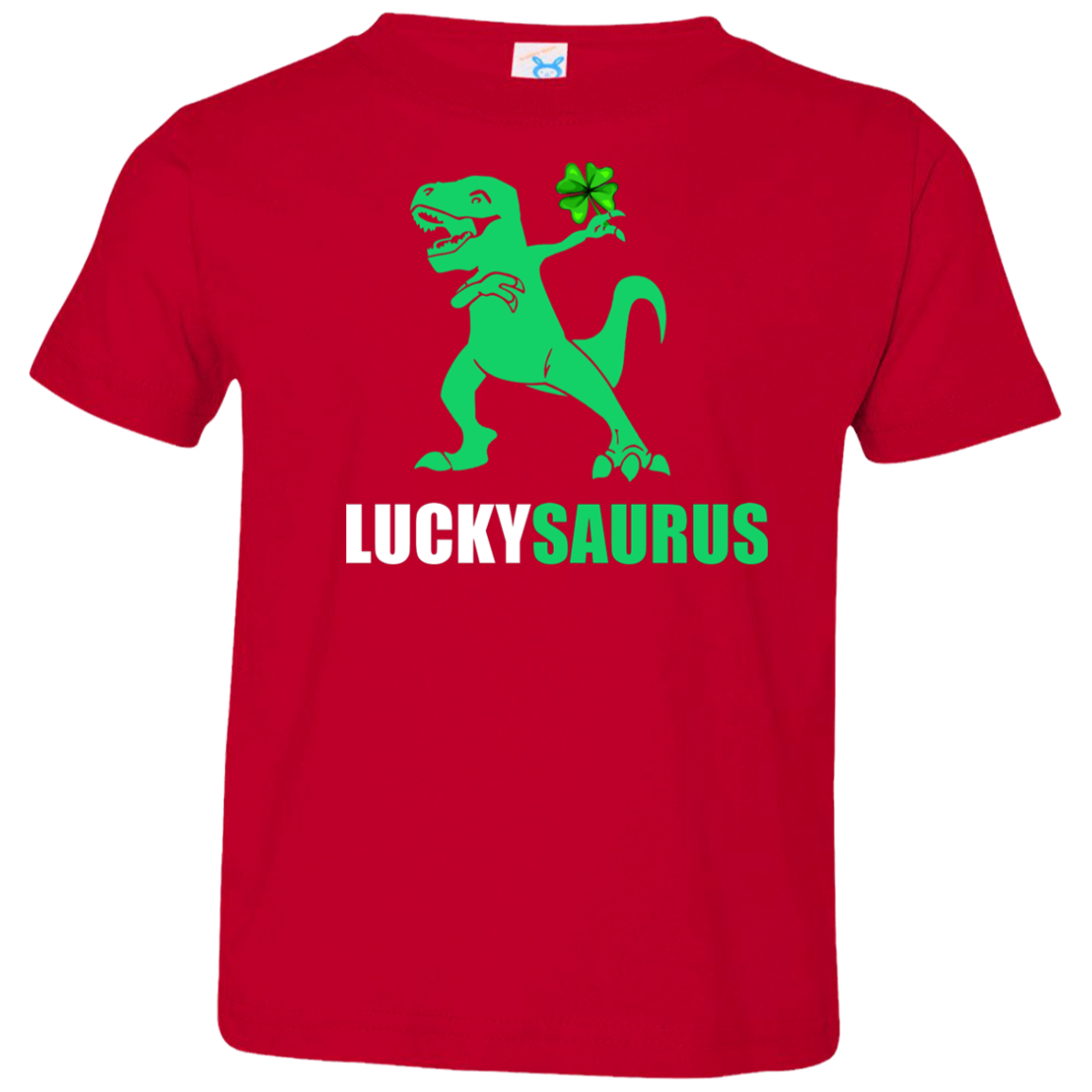 Irish Dinosaur Leprechaun St Patricks Day Luckysaurus Youth-Youth Shirt-Toddler T-Shirt-Red