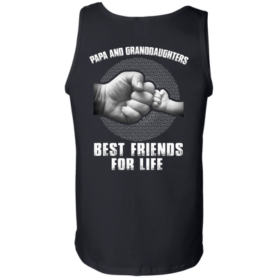 Papa And Granddaughters Best Friends For Life-T-Shirt & Hoodie-Unisex Tank-Black