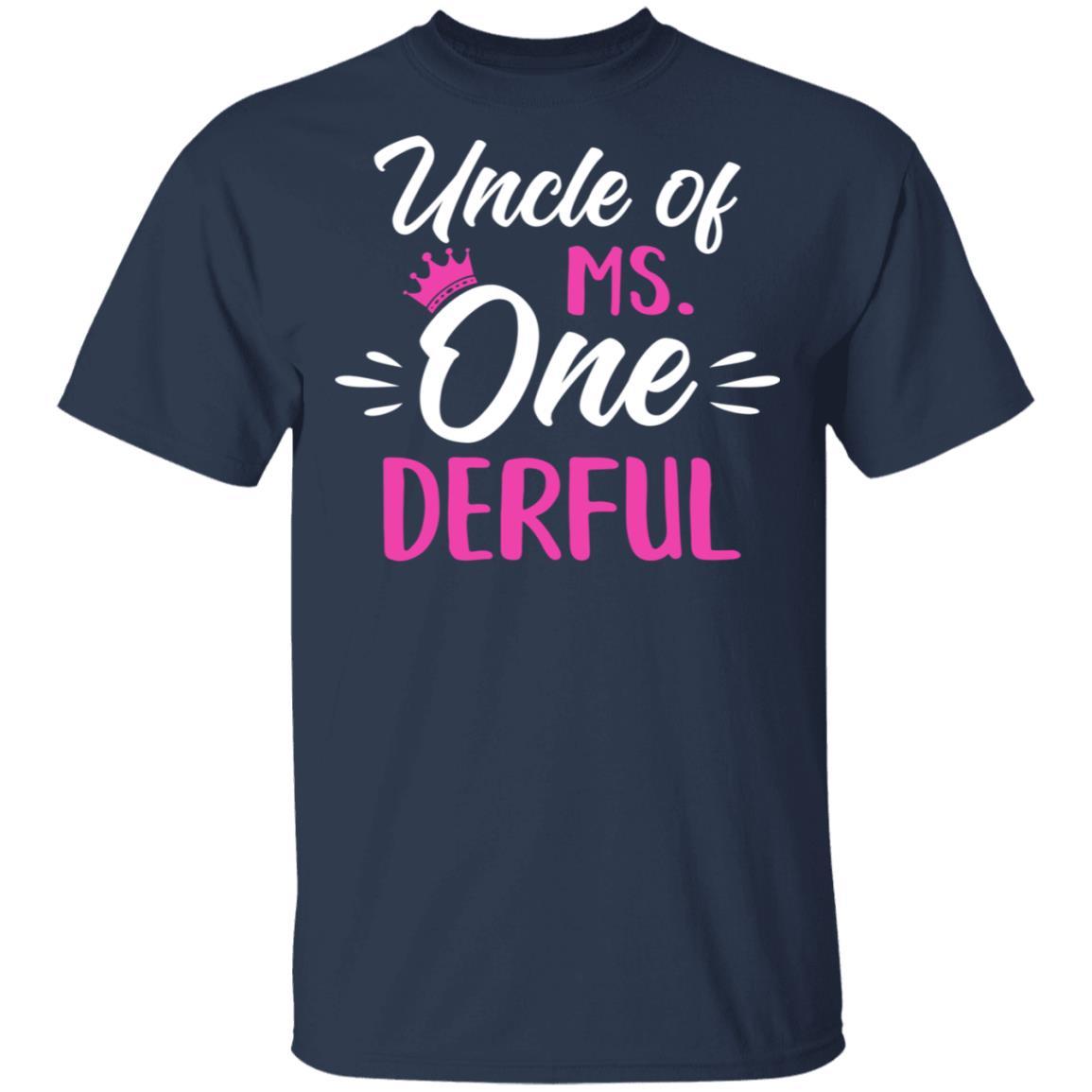 Uncle Of Ms Onederful 1st Birthday Party Costumes Gifts-T-Shirt & Hoodie-Classic T-Shirt-Navy