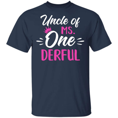 Uncle Of Ms Onederful 1st Birthday Party Costumes Gifts-T-Shirt & Hoodie-Classic T-Shirt-Navy