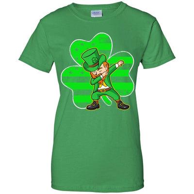 St Patricks Day Leprechaun Dabbing Dab American Flag-T-Shirt & Hoodie-Women's T-Shirt-Irish Green