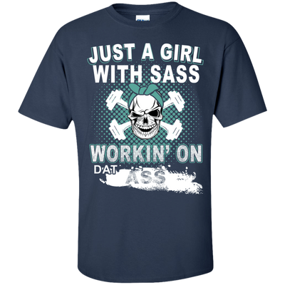 JUST A GIRL WITH SASS-T-Shirt & Hoodie-Classic T-Shirt-Navy