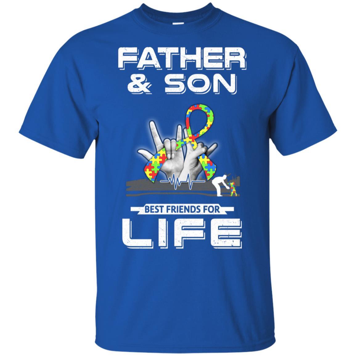 Father And Son Best Friends For Life Autism Awareness-T-Shirt & Hoodie-Classic T-Shirt-Royal